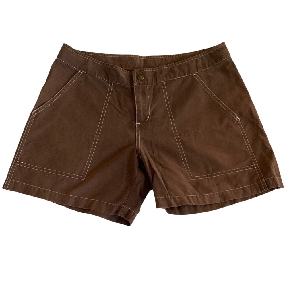 Kuhl Shorts Womens Medium Brown KuhlDry Contrast Stitch Hiking Outdoor Utility